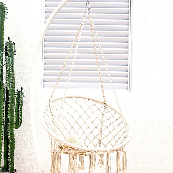 MACRAMÉ HAMMOCK SWING CHAIR - Picture 2 of 5